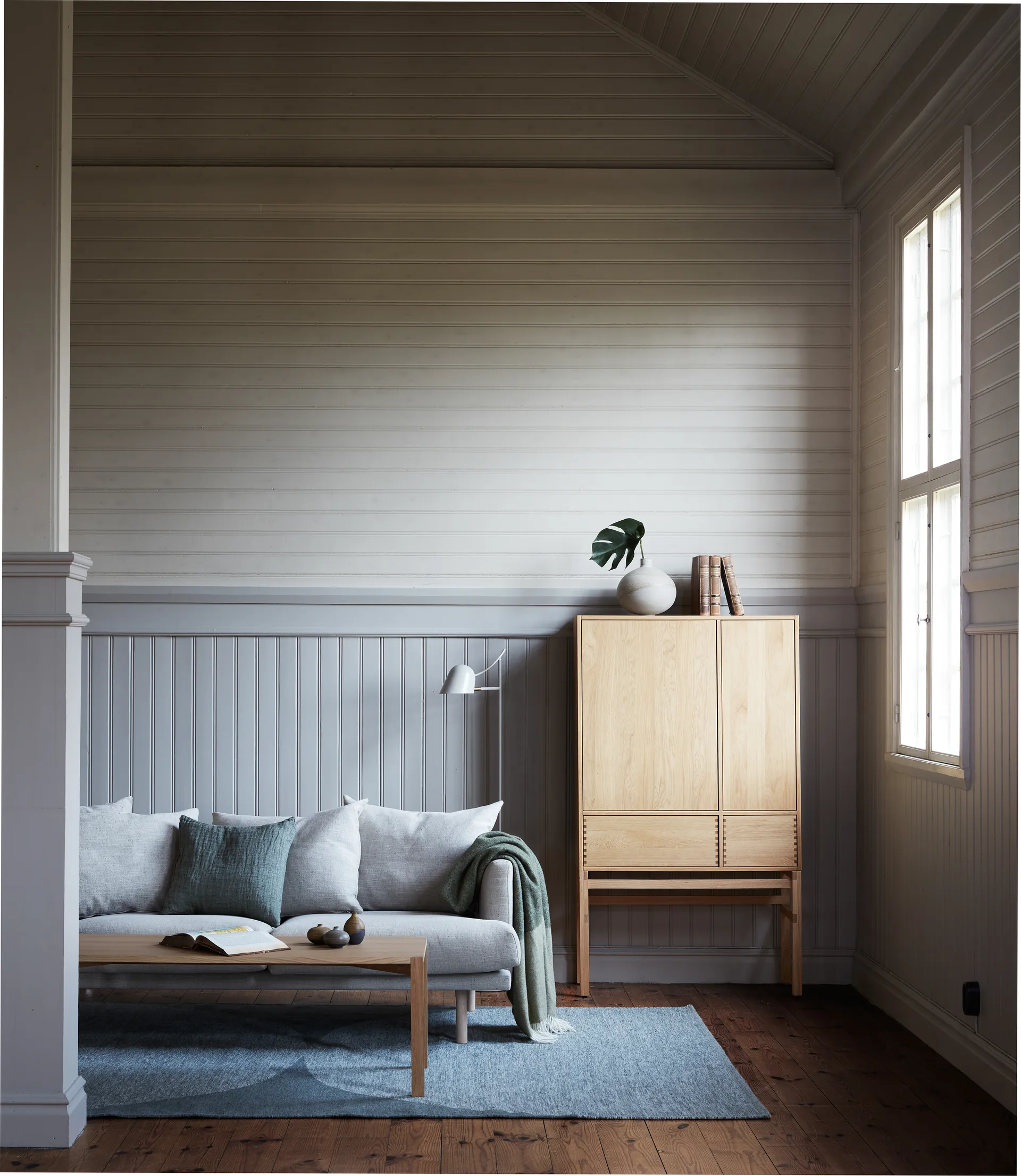 Mesa de centro Anton 50x125 cm, Carvalho pigmentado branco 1898