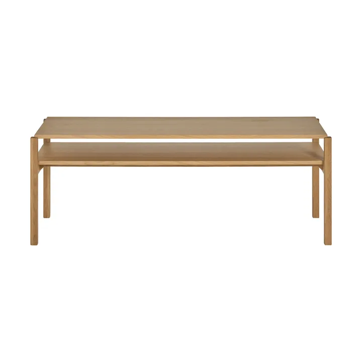 Mesa de centro Lid - Carvalho pigmentado branco, 125x50 cm - 1898