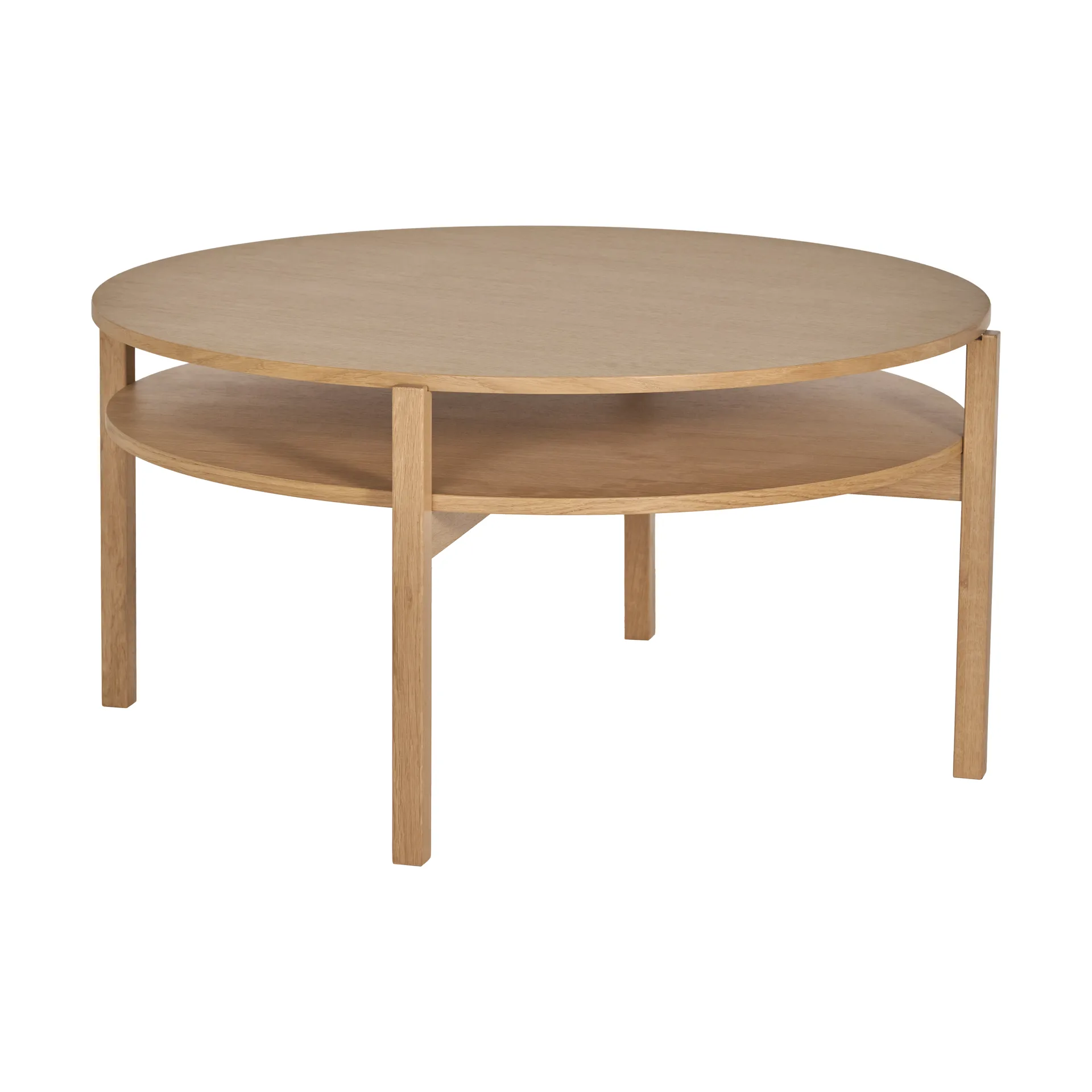 Mesa de centro Lid, Carvalho pigmentado branco, Ø90 cm 1898