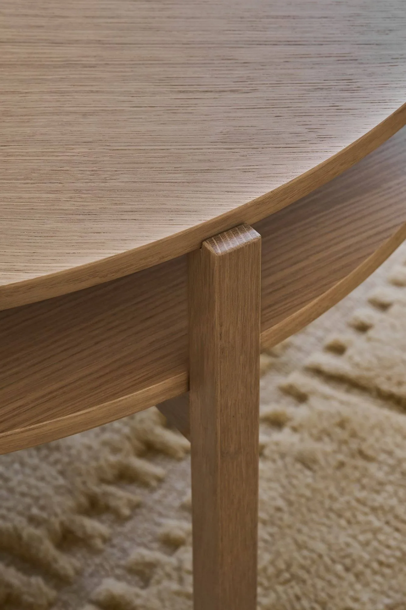 Mesa de centro Lid, Carvalho pigmentado branco, Ø90 cm 1898