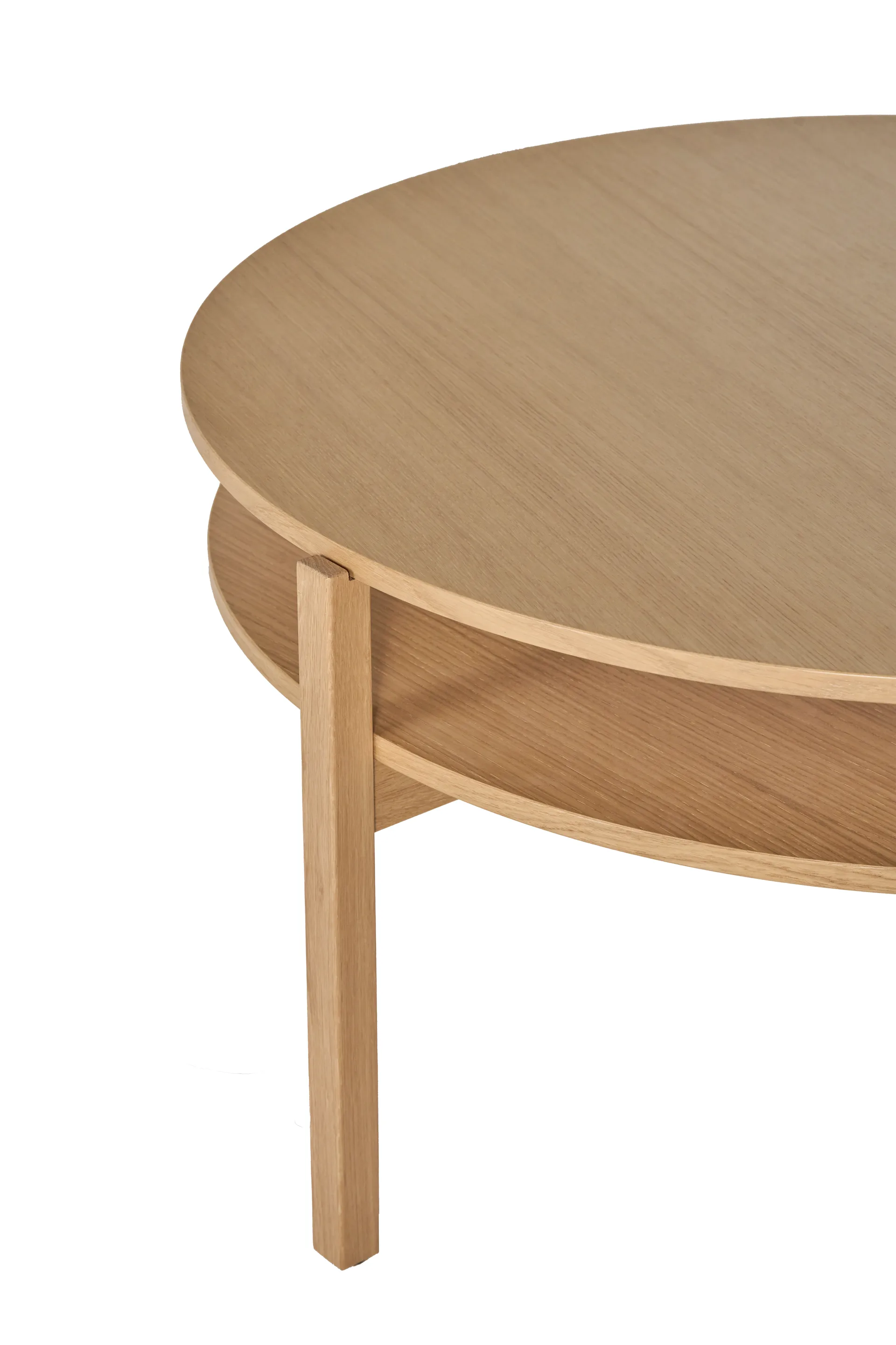 Mesa de centro Lid, Carvalho pigmentado branco, Ø90 cm 1898