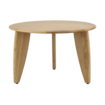 Mesa de centro Lyckeby Ø60x37,5 cm - Carvalho natural laqueado - 1898