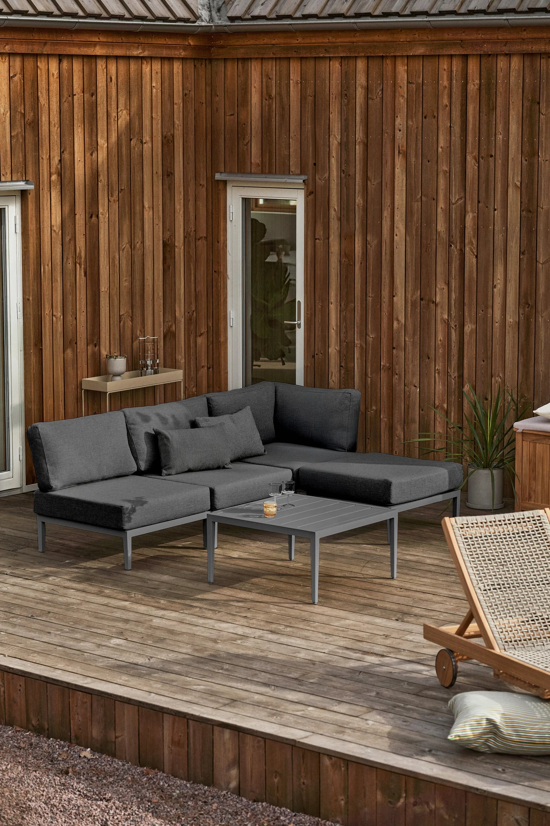 Mesa de centro Santander 78x78x40 cm, Alumínio cinzento 1898