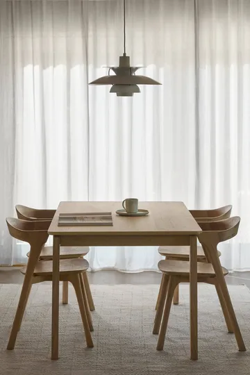 Mesa de jantar Alfred - Carvalho pigmentado branco, 90x220 cm - 1898