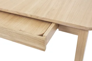 Mesa de jantar Alfred - Carvalho pigmentado branco, 90x220 cm - 1898