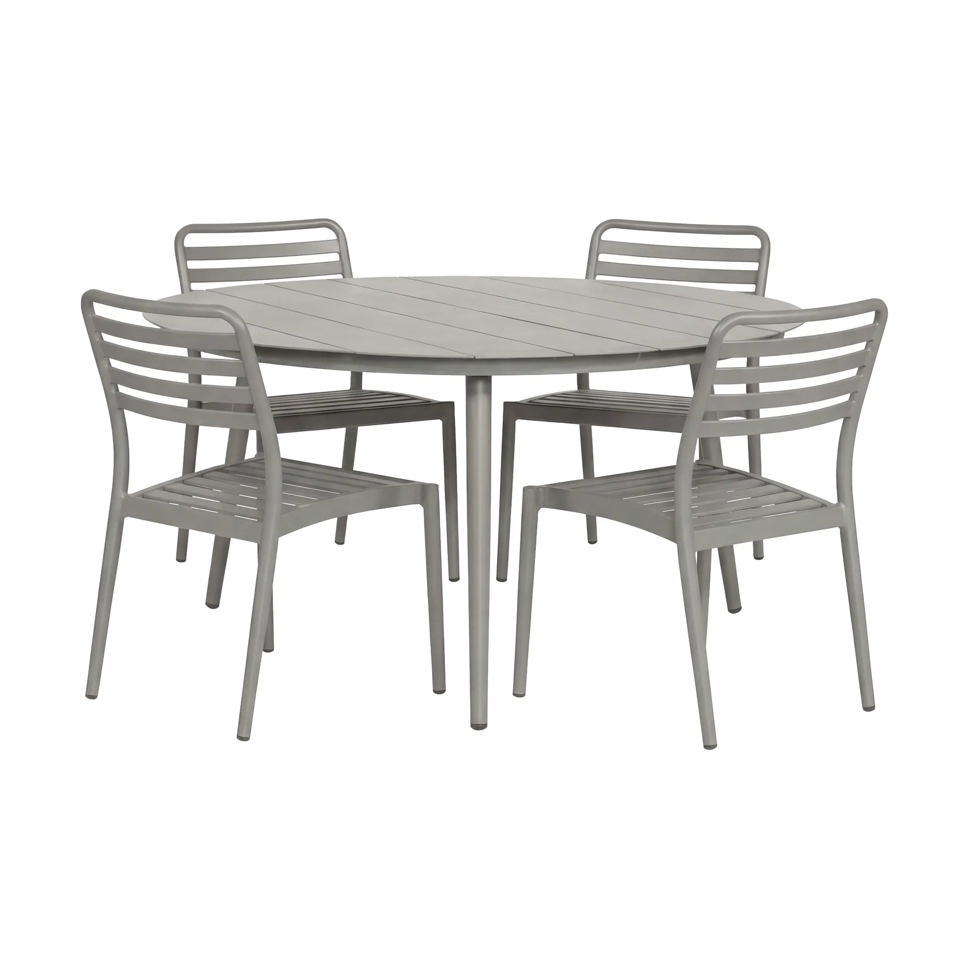 Mesa de jantar Marsala Ø140 cm + 4 cadeiras Messina, Taupe,  1898