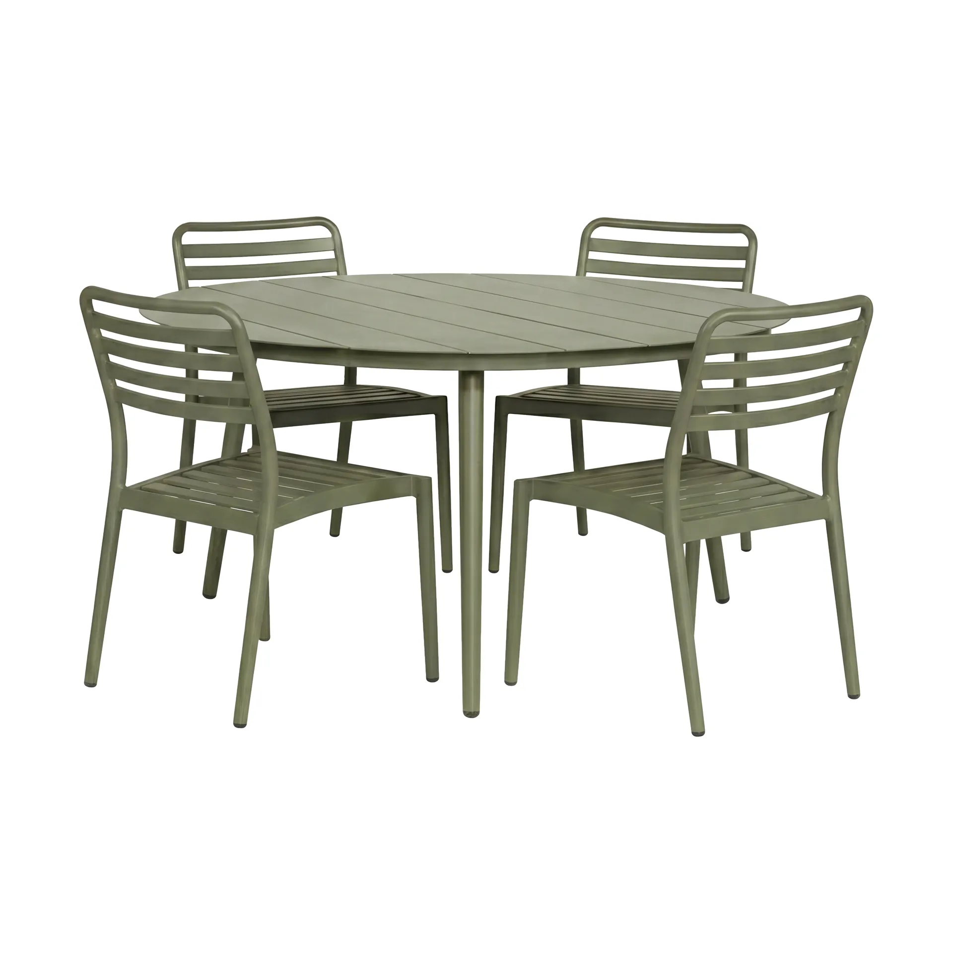 Mesa de jantar Marsala Ø140 cm + 4 cadeiras Messina, Verde musgo,  1898