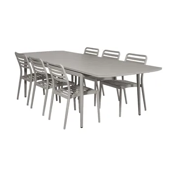 Mesa extensível Marsala 208-288 cm + 6 cadeiras Messina, Taupe - 1898