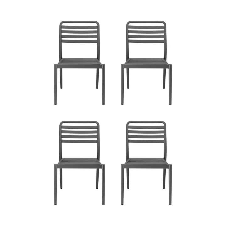 Messina cadeira, Anthracite, pack de 4 - 1898