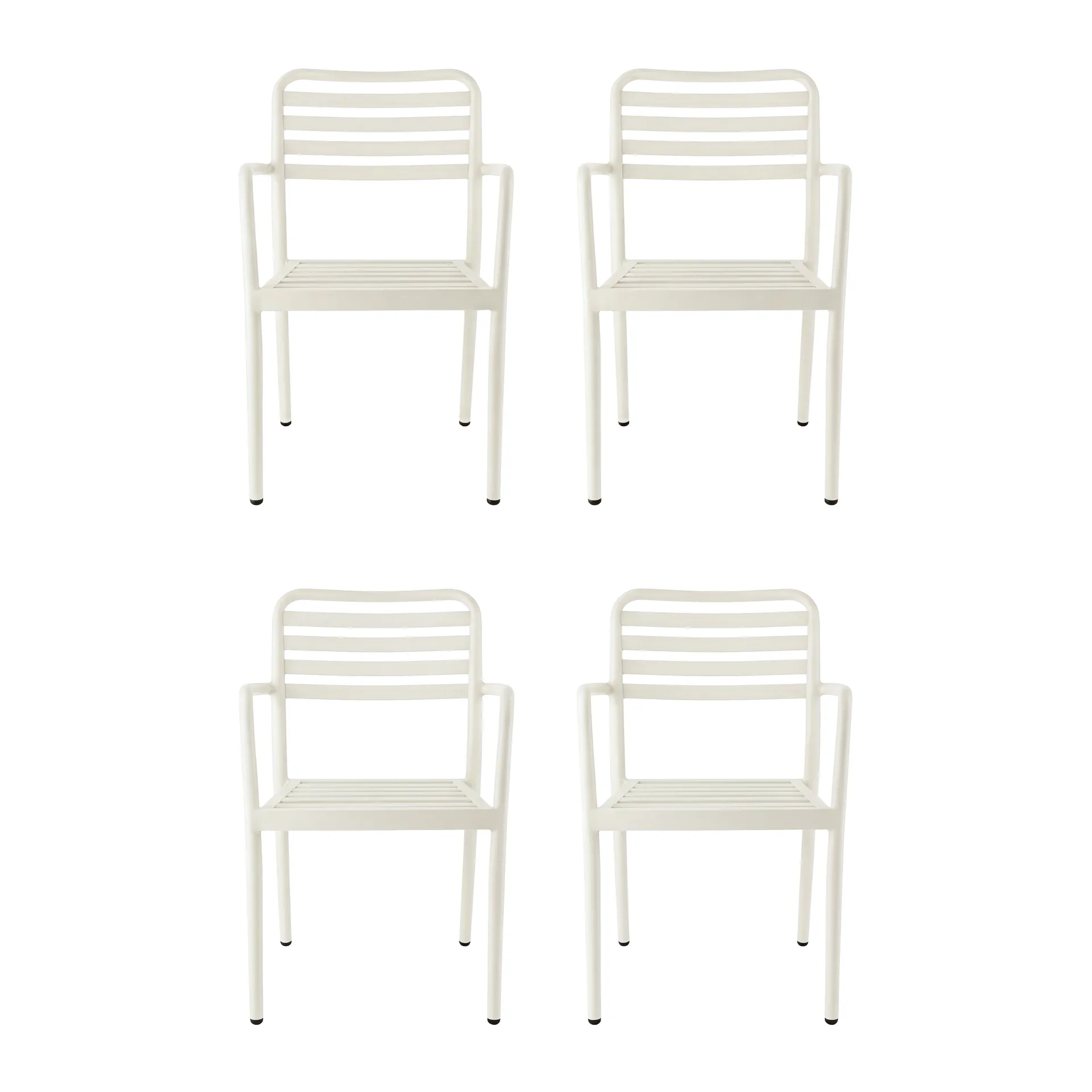 Messina cadeira com braços, Off white, pack de 4 1898