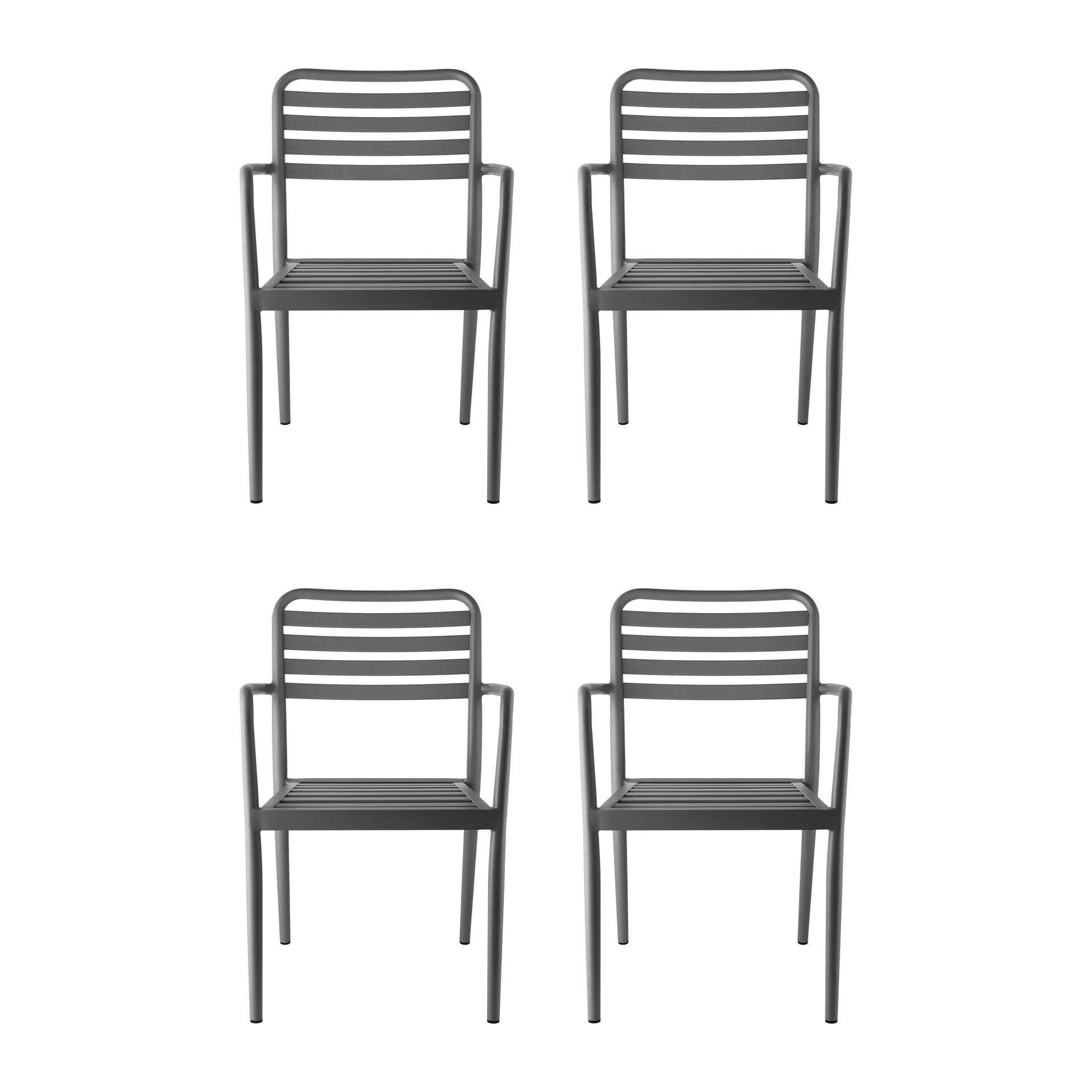Messina cadeira de braços, Anthracite, pack de 4 1898