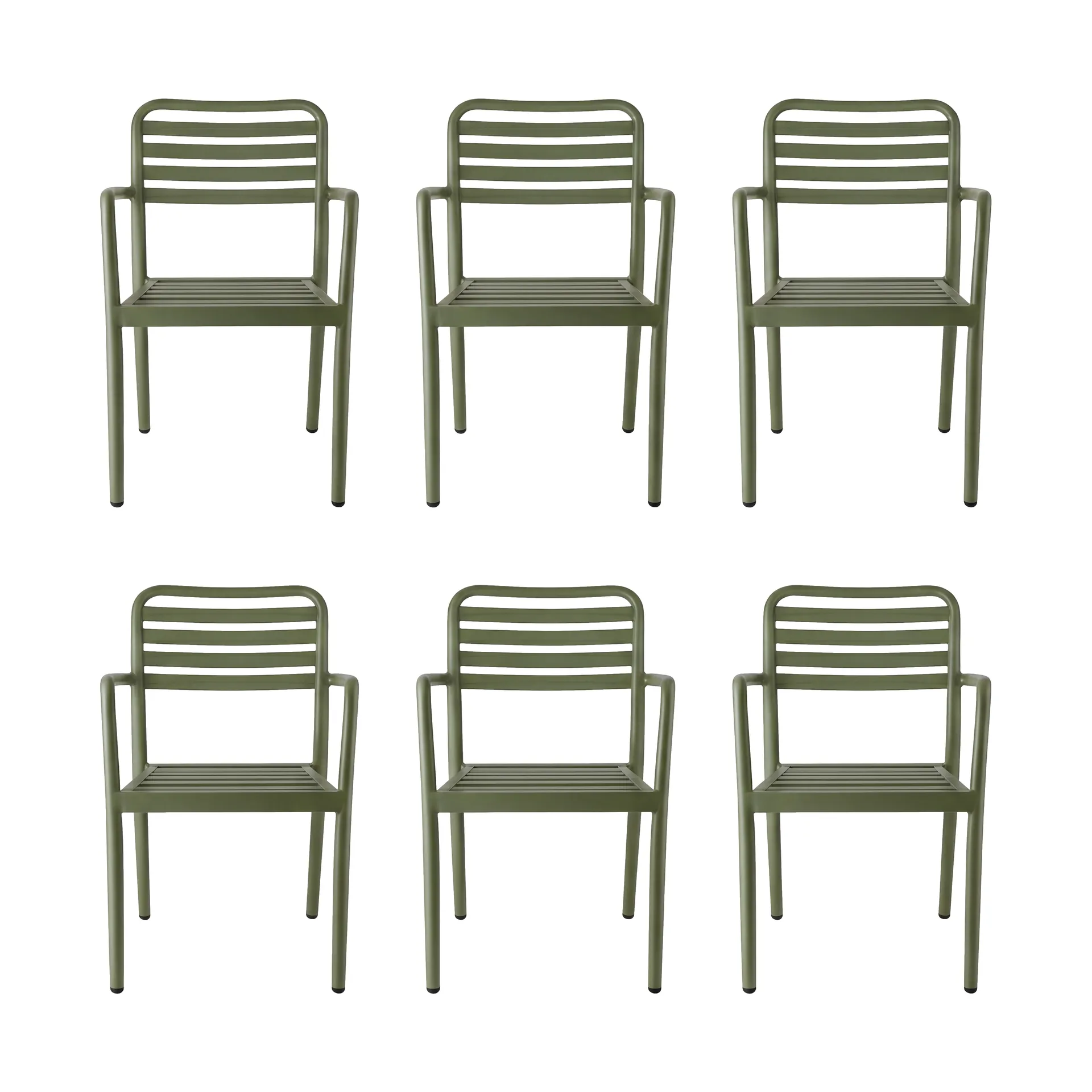 Messina cadeira de braços, Moss green, pack de 6,  1898