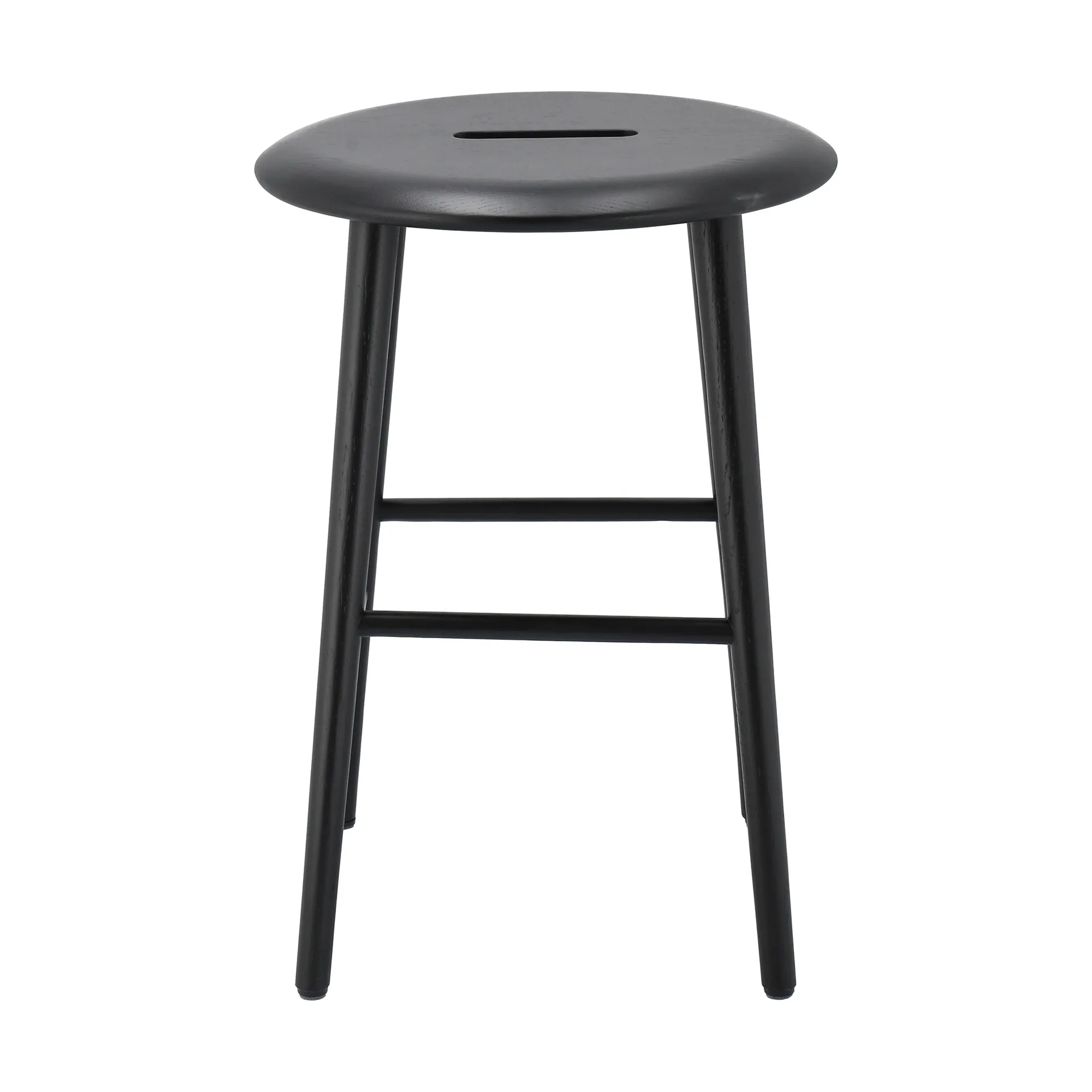 Norrabo banco redondo 53 cm, Carvalho lacado a preto, Ø38x53 cm 1898