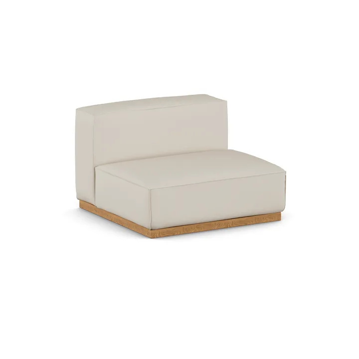 Poltrona Bergsdal de 1,5 lugares - Jump beige 1956-Freixo tingido em carvalho, 1,5 lugares - 1898