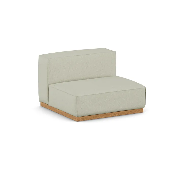 Poltrona Bergsdal de 1,5 lugares - Luisa beige 3981-Freixo tingido em carvalho, 1,5 lugares - 1898