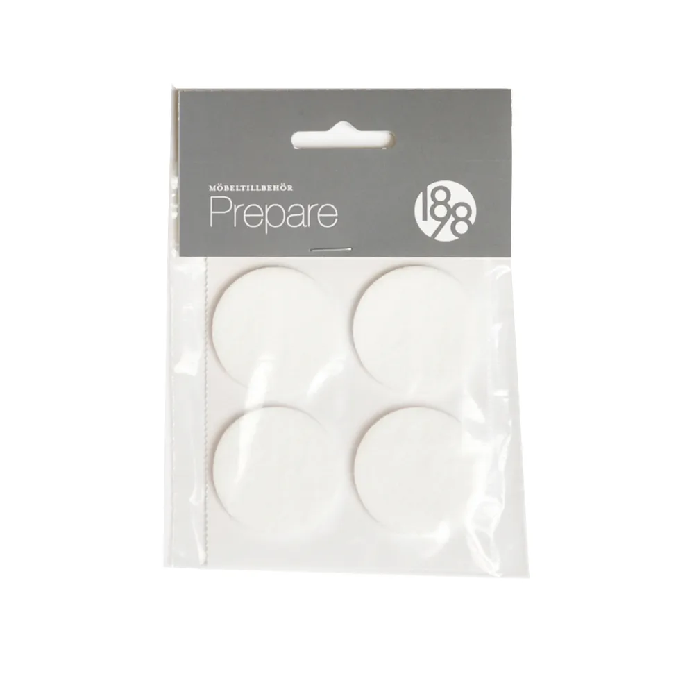 Prepare protectores de chão de móveis, Feltro autoadesivo branco ø38 mm 4 unid. 1898