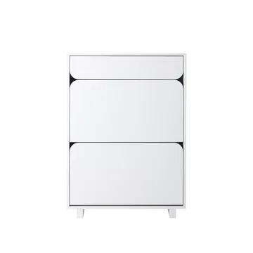 Sapateira Vidja - Branco lacado, 2 compartimentos+1 gaveta - 1898