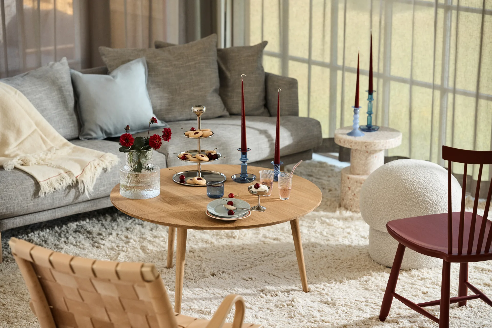 Sjövik sofá, Bern Beige 0341 bege-carvalho oleado, 3 lugares 1898