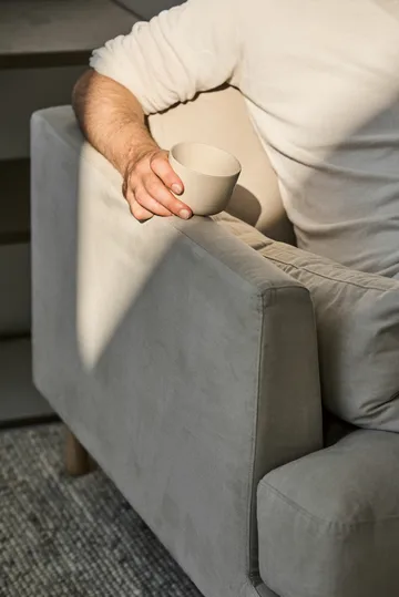 Sofá Bredhult - Bern Beige 0341-aço preto, 3 lugares - 1898