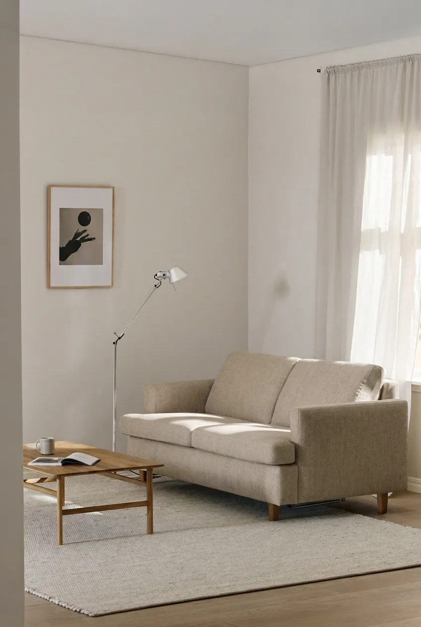 Sofá-cama Binga 2,5 lugares, Bern Beige 0341-carvalho 1898