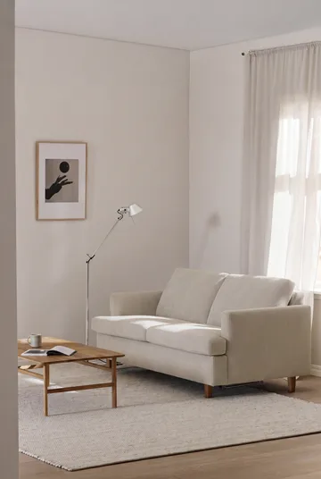 Sofá-cama Binga 2,5 lugares - Jump Beige 1956-freixo tingido escuro - 1898