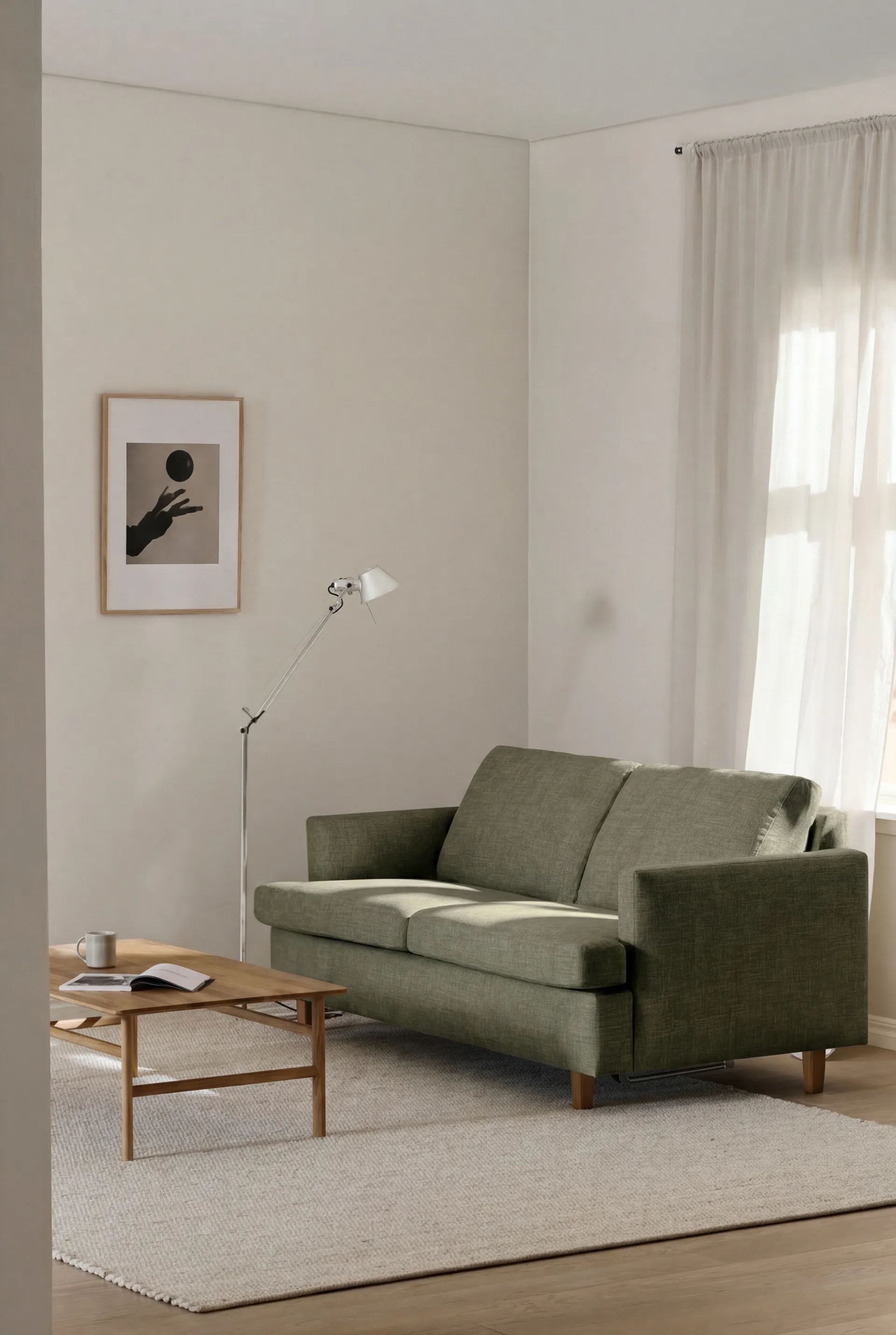 Sofá-cama Binga 2,5 lugares, Same Forest 6677-freixo tingido escuro 1898