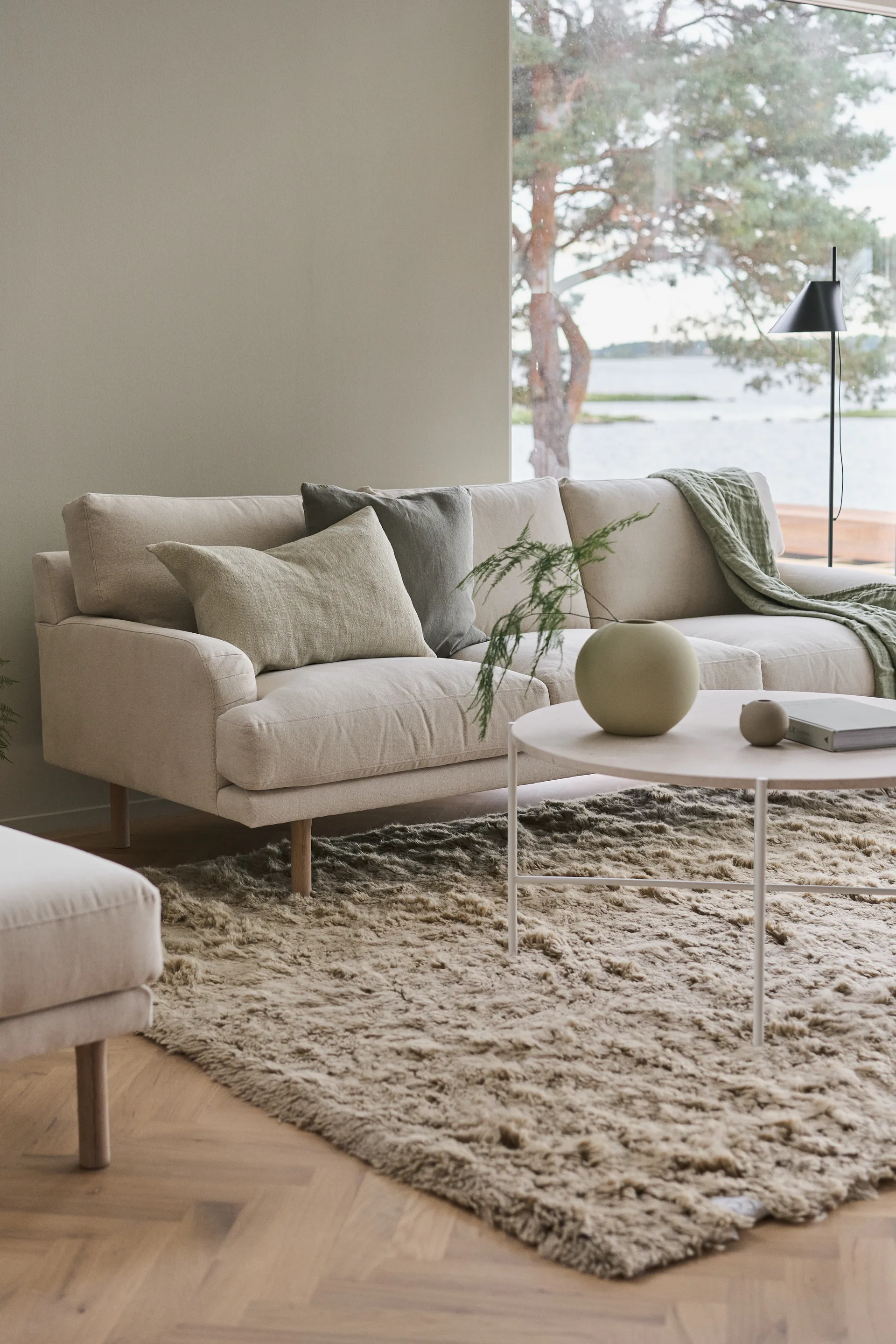 Sofá Lidnäs 3 lugares, Bege Caleido 1898