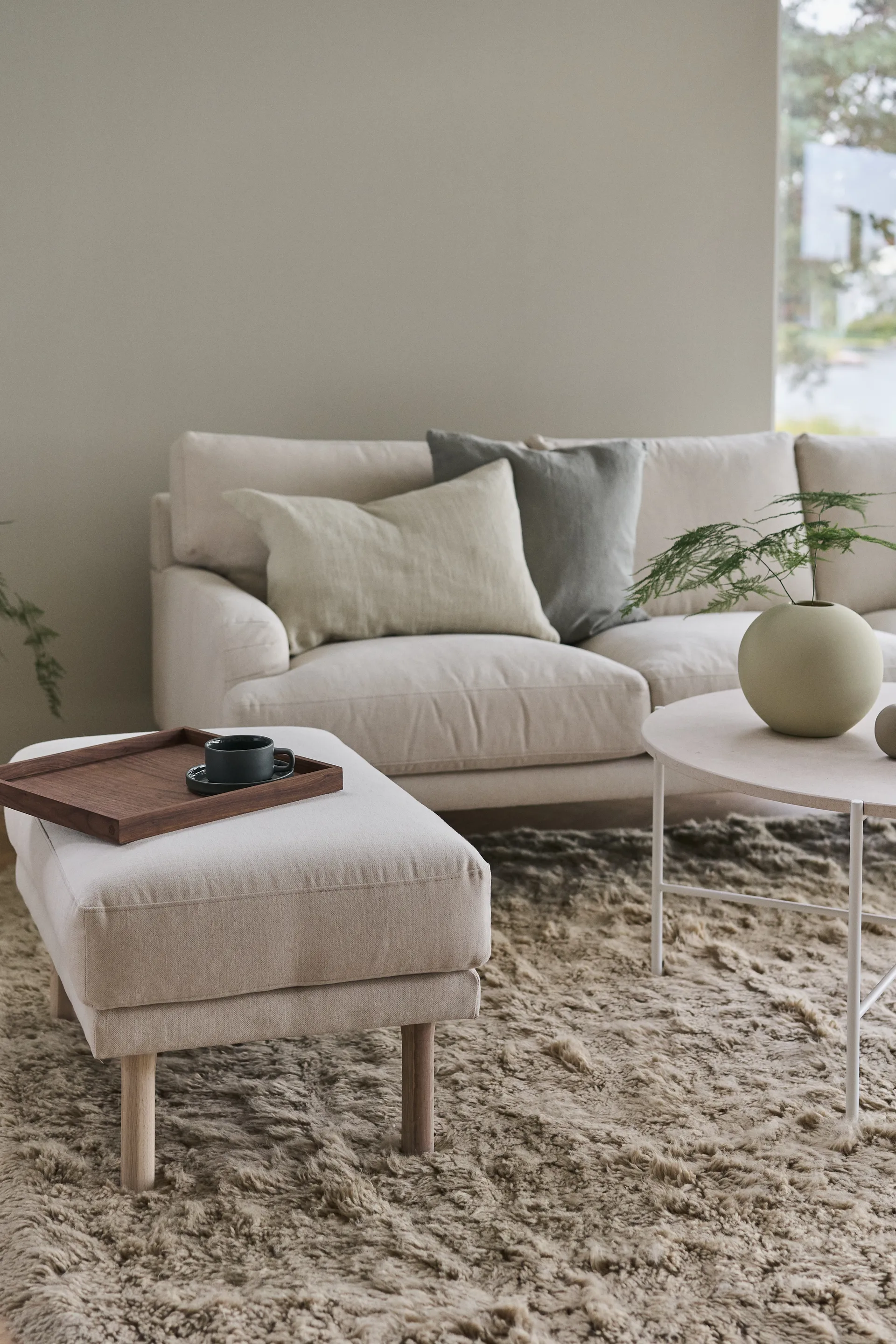 Sofá Lidnäs 3 lugares, Bege Caleido 1898