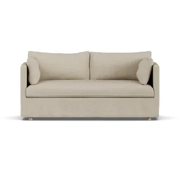 Sofá Linnevik - Bern beige 0341-carvalho branco oleado, 2 lugares, com saia - 1898