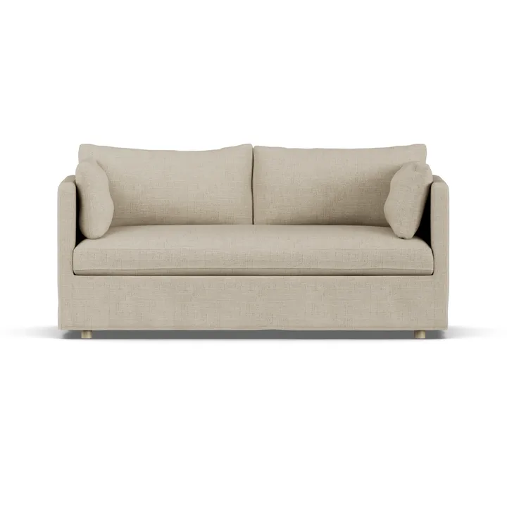 Sofá Linnevik - Bern beige 0341-carvalho branco oleado, 2 lugares, com saia - 1898