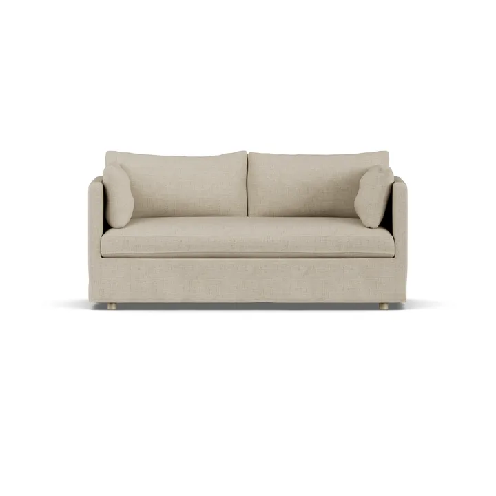 Sofá Linnevik - Bern beige 0341-carvalho branco oleado, 2 lugares, com saia - 1898