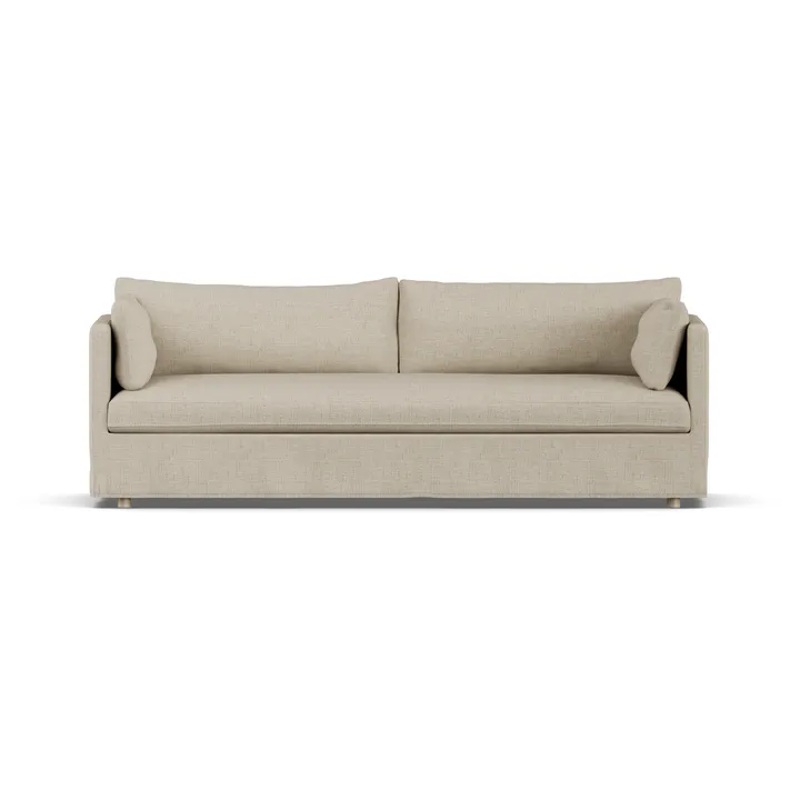 Sofá Linnevik - Bern beige 0341-carvalho branco oleado, 4 lugares, com saia - 1898