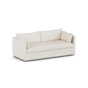 Sofá Linnevik - Caleido beige 9600-carvalho branco oleado, 3 lugares, com saia - 1898