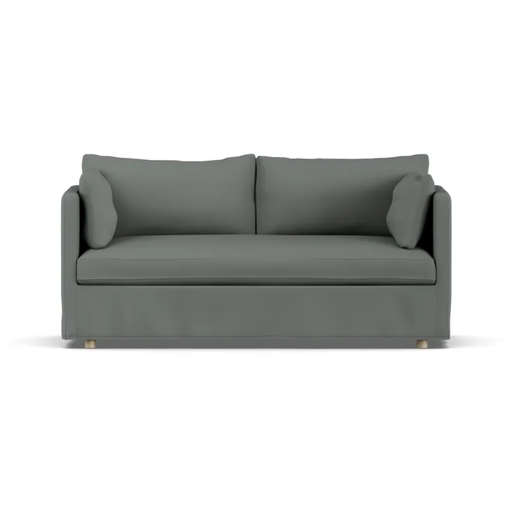 Sofá Linnevik - Caleido Grey 1240-carvalho branco oleado, 2 lugares, com saia - 1898