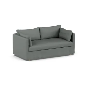 Sofá Linnevik - Caleido Grey 1240-carvalho branco oleado, 2 lugares, com saia - 1898