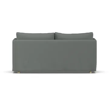 Sofá Linnevik - Caleido Grey 1240-carvalho branco oleado, 2 lugares, com saia - 1898