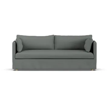 Sofá Linnevik - Caleido Grey 1240-carvalho branco oleado, 3 lugares, com saia - 1898