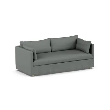 Sofá Linnevik - Caleido Grey 1240-carvalho branco oleado, 3 lugares, com saia - 1898