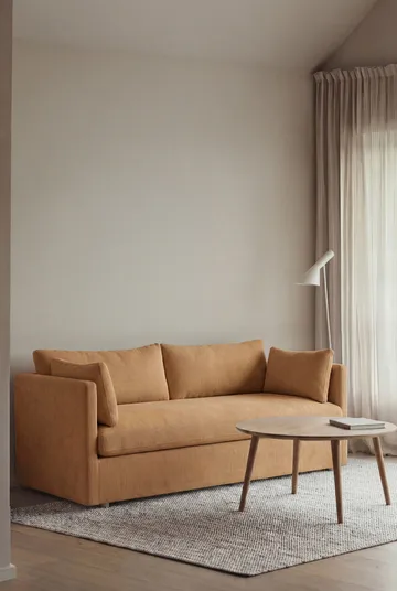 Sofá Linnevik - Jump Honey 1959-carvalho branco oleado, 2 lugares, com saia - 1898