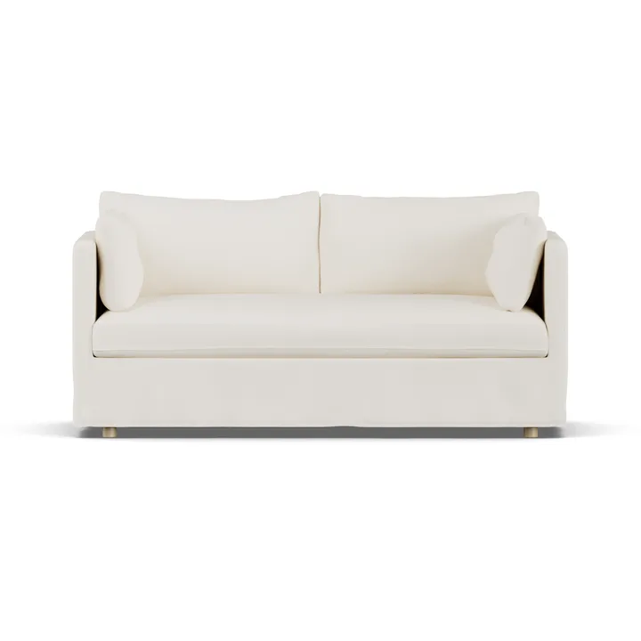 Sofá Linnevik - Jump off white 1954-carvalho branco oleado, 2 lugares, com saia - 1898