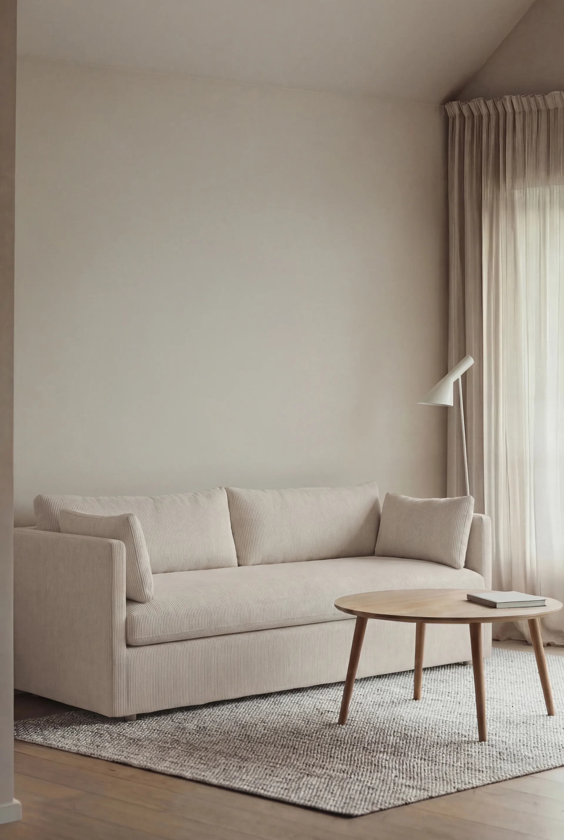 Sofá Linnevik, Jump off white 1954-carvalho branco oleado, 3 lugares, com saia 1898