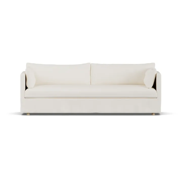 Sofá Linnevik - Jump off white 1954-carvalho branco oleado, 4 lugares, com saia - 1898