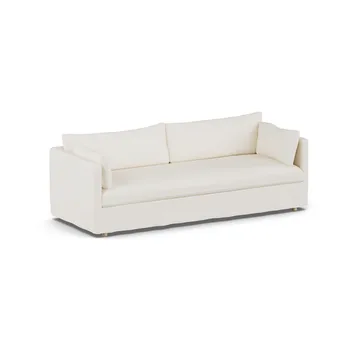Sofá Linnevik - Jump off white 1954-carvalho branco oleado, 4 lugares, com saia - 1898