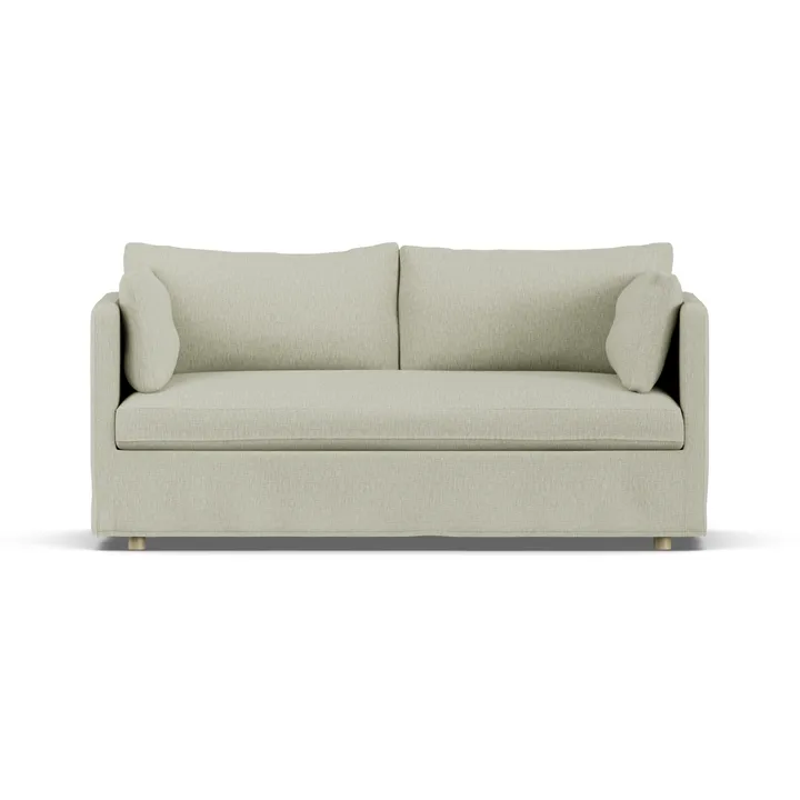 Sofá Linnevik - Luiza Beige 3981-carvalho branco oleado, 2 lugares, com saia - 1898