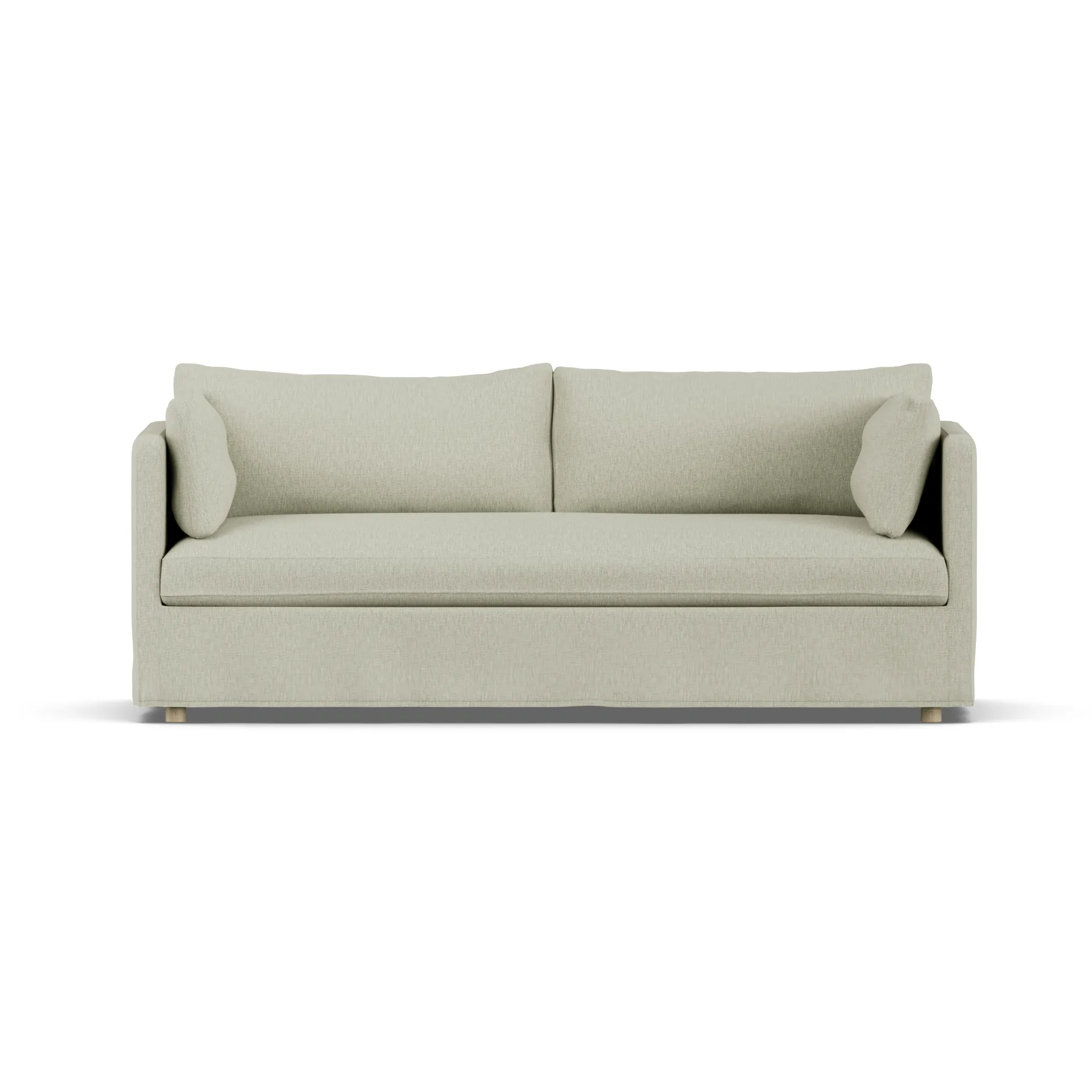Sofá Linnevik, Luiza Beige 3981-carvalho branco oleado, 3 lugares, com saia 1898