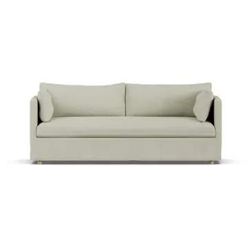 Sofá Linnevik - Luiza Beige 3981-carvalho branco oleado, 3 lugares, com saia - 1898