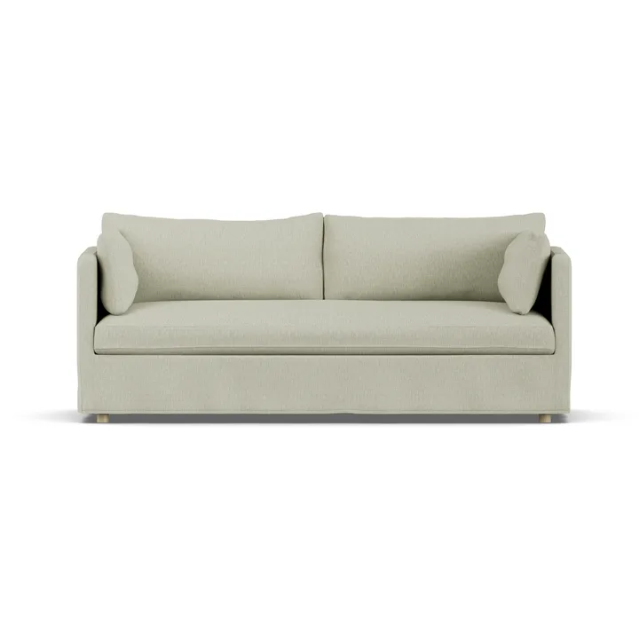 Sofá Linnevik - Luiza Beige 3981-carvalho branco oleado, 3 lugares, com saia - 1898