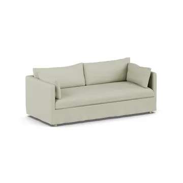 Sofá Linnevik - Luiza Beige 3981-carvalho branco oleado, 3 lugares, com saia - 1898