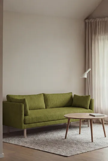 Sofá Linnevik - Luiza Green 3975-carvalho branco oleado, 3 lugares - 1898