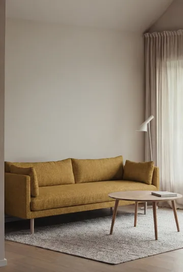 Sofá Linnevik - Luiza Mustard 3972-carvalho branco oleado, 4 lugares - 1898